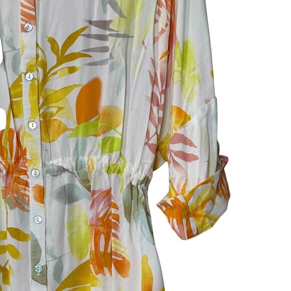 L*Space 2 Piece Pacifica Tunic & Mia Beach Cover-Up Leaf Print Women's Small NWT - Picture 8 of 16